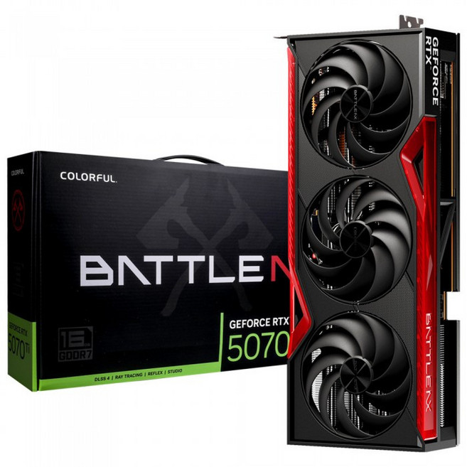 컬러풀 COLORFUL 지포스 RTX 5070 Ti BATTLE AX D7 16GB 도우정보 VGA 컴퓨터 그래픽카드, 단일모델