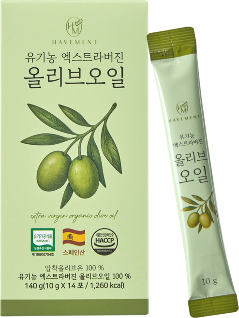 해브먼트 유기농 엑스트라버진 올리브오일 스틱, 1개, 140g