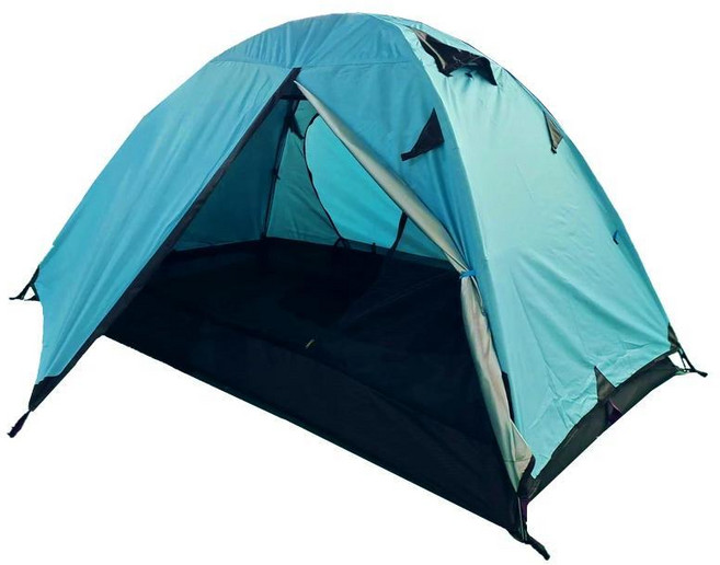 풍선 텐트 야외 캠핑 밤새 방수 두꺼운 캠핑 방풍 자외선 차단제 지붕 능선, 2. 하늘색 코팅 은색 자외선 차단제