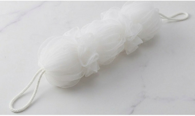 三層網紗沐浴球, 白, 1個, 1個裝