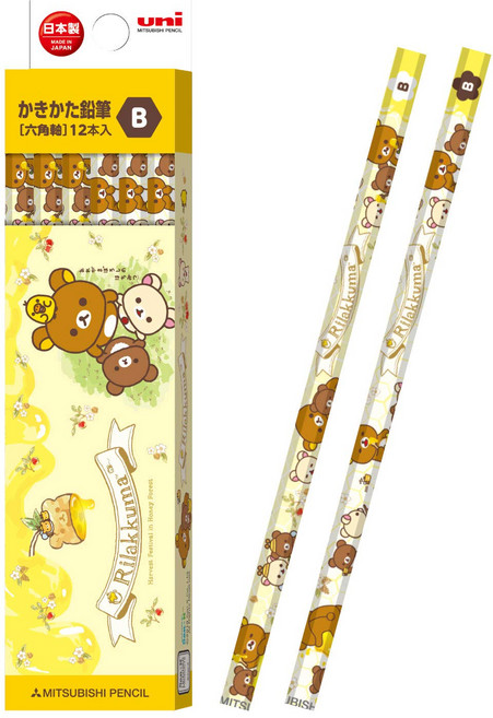 미쓰비시 연필 연필 리락쿠마 RKS3 B 1 다스 종이상자 K5615B