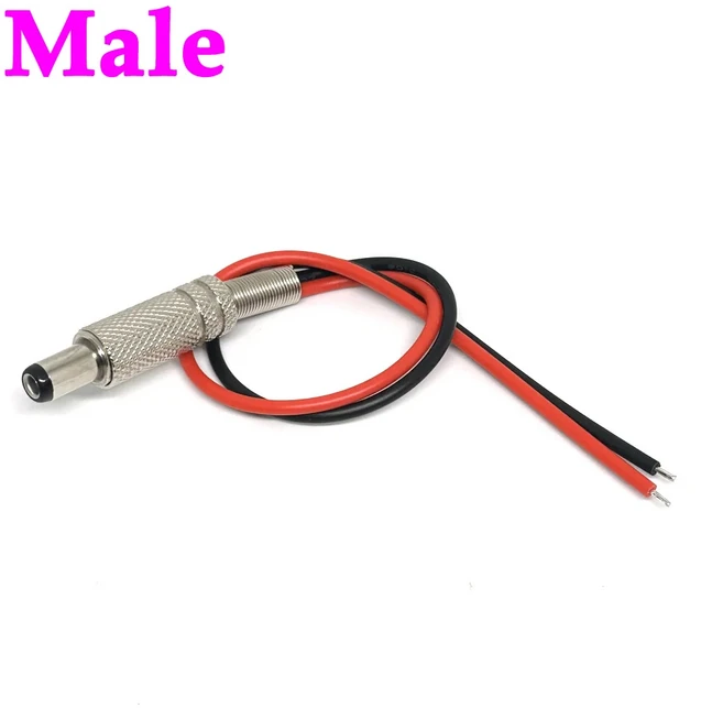 1/3Pcs DC099 5.5mm x 2.1mm DC 전원 소켓 스레드 여성 남성 커넥터 어댑터 18AWG 케이블 와이어, 01 1pcs, 02 5.5-2.5mm, 02 male