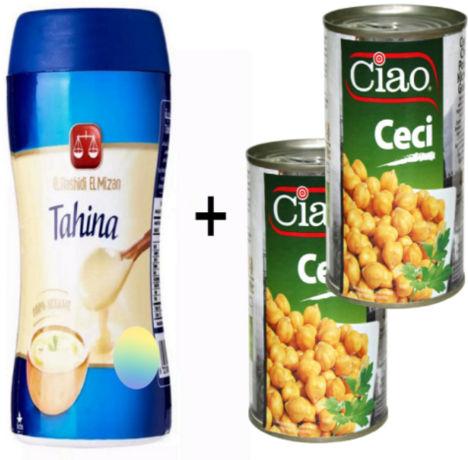 타히니 tahini 허머스 hummus 호무스 후무스 삶은병아리콩 칙피, 1세트, 240g