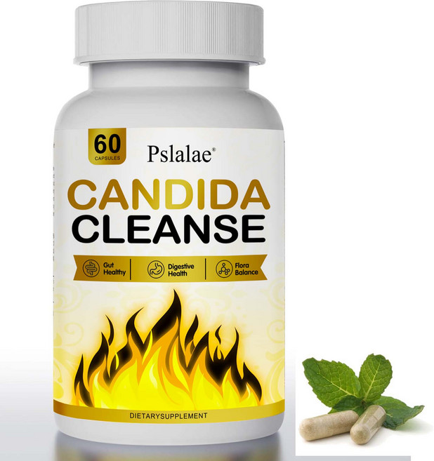 칸디다 클렌즈 60캡슐 - 장 및 대장 건강 지원 장 건강에 좋은 천연 허브, 1개, 60정