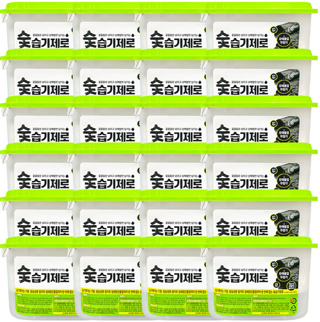 피죤 숯 습기제로 제습제 본품, 300g, 24개