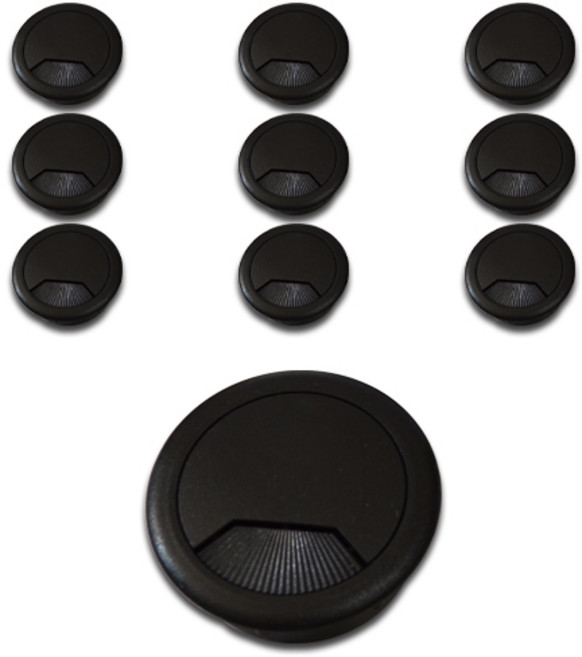 철물바다 PVC 전선캡 홀캡 전선캡54 책상 홀 타공 커버 전선 마개 컴퓨터 뚜껑 정리, 블랙, 10개