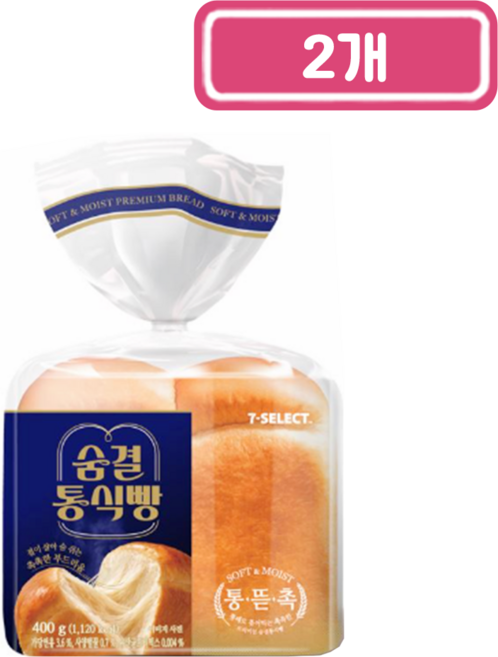 PB)숨결통식빵400g, 2개, 400g