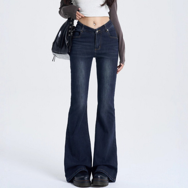 lofei 여성 데일리 데님 부츠컷 팬츠 KZ15