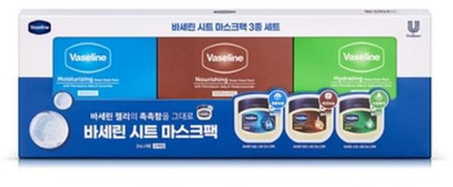 바세린 시트 마스크팩 3종 세트 10매 x 3