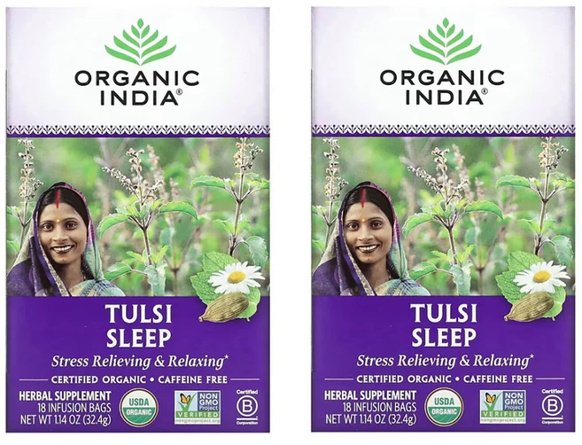 오가닉인디아 툴시티 Sleep 디카페인 18티백 x 2개 - 쿠팡