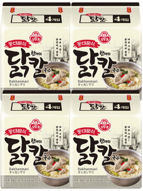 오뚜기 동대문 닭한마리 칼국수 4입 x 4개, 1개