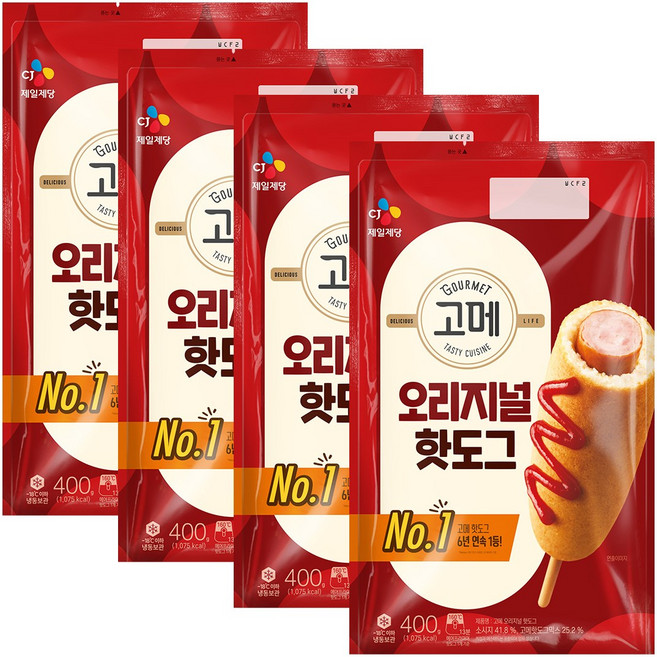 CJ 고메 오리지널 핫도그 400g, 4개