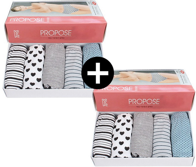 1+1 어노이트 여성 팬티 5매 미디 요일 데일리 여자 속옷 DWP0088