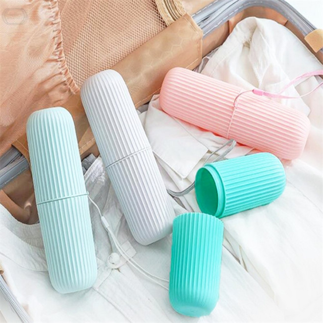 칫솔캡 칫솔보관함 휴대용칫솔케이스 칫솔통 치약, 아이보리, 아이보리