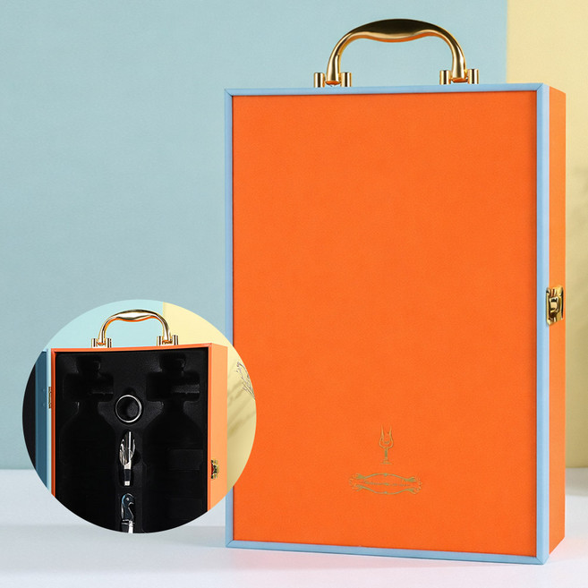 프랜베이 고급 와인 선물 케이스 2구, 1개, 오렌지