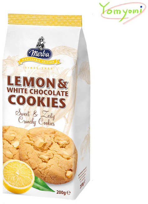 메르바 쿠키 화이트초코 레몬, 200g, 2개