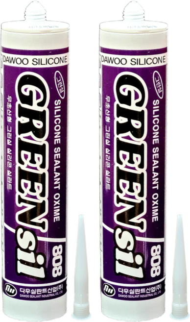 무초산 다용도 실리콘 그린씰 808 범용 실란트 금색, 2개