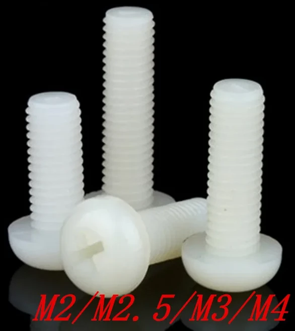 나일론 플라스틱 절연 호환 원형 헤드 기계 나사 팬 M2 m2.5 m3 m4 m6 m8 화이트 블랙 20-100 개, 06 M8  20pcs, 01 white nylon, 04 15mm