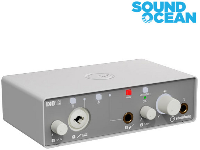 스테인버그 USB 오디오 인터페이스, IXO12 White, 혼합색상