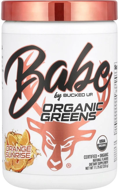 Bucked Up Baby 유기농 그린스 오렌지 선라이즈 333g(11.75oz) Up (벅드 업), Bucked Up, Baby, 유기농 그린스, 오렌지, 333g, 1개 - 쿠팡