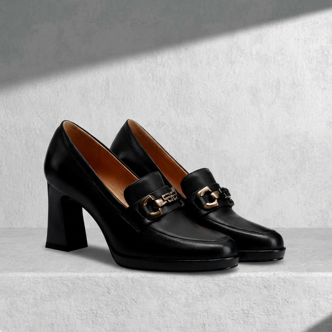 여성 가보시 통굽 펌프스 9cm 키높이 힐 구두