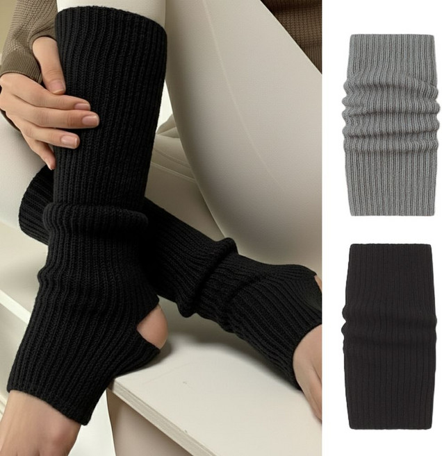 온더프 1+1 발레 레그워머 여성 필라테스 요가 니트 고리 토삭스