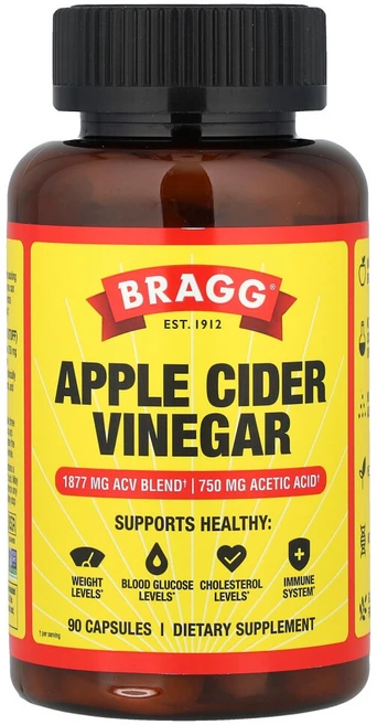 Felicewald Collaborating Partners 필리체발트 애플사이다비니거 사과식초 625 ACV 비타민 D3 산화 아연 징크옥사이드 브래그 비건 90캡, 1개, 90정 - 쿠팡