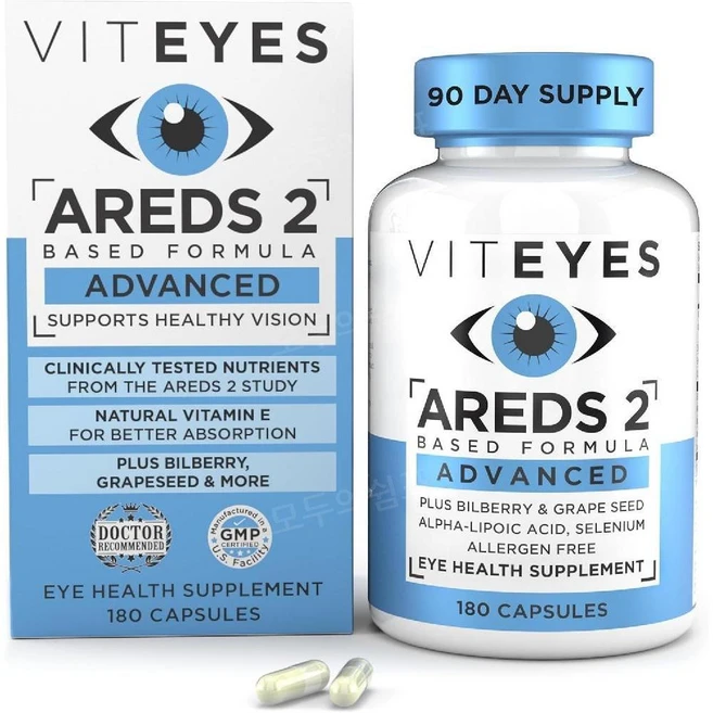 Viteyes AREDS 2 Advanced 눈비타민 180정, 1개 - 쿠팡