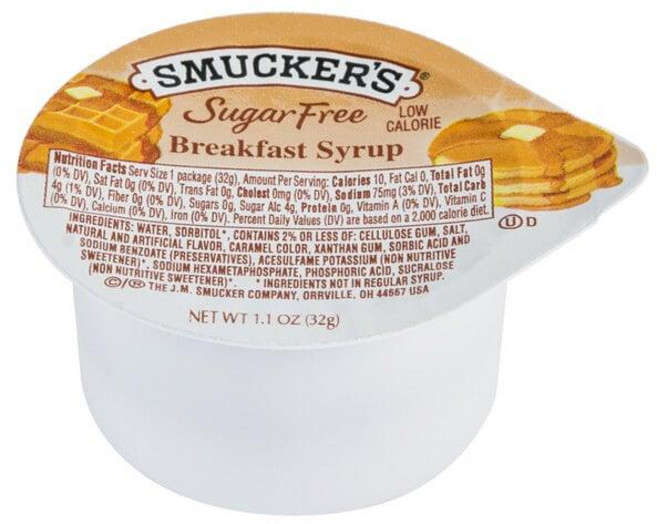 미국 스머커스 Smucker's Sugar Free Breakfast Syrup 슈가 프리 브랙퍼스트 시럽 일회용 32g x 100개입, 4개, 3.2kg
