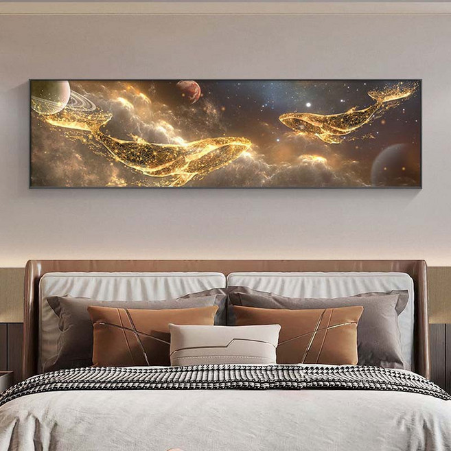 이샤오골드 우주 고래 비즈 보석십자수 diy 구슬십자수 대형 세트 집들이선물, 1개, 240*90