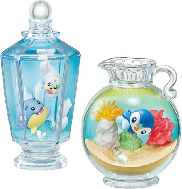 포켓몬스터 피규어 아쿠아 보틀2 쥬쥬 대굴레오 팽도리, 1세트