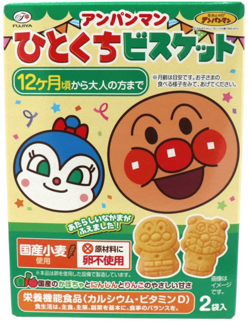 FUJIYA 不二家 麵包超人一口餅乾, 1個, 72g