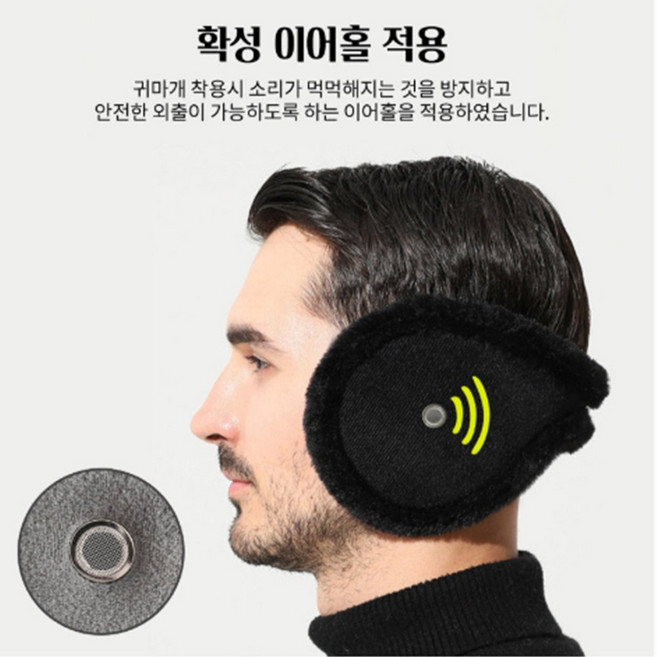 소리잘들리는귀마개 겨울귀마개 이어홀귀마개, 1개, 상세페이지 참조