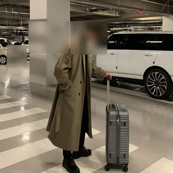 해피유통 남성 하프 트렌치 모직 코트 jhsky