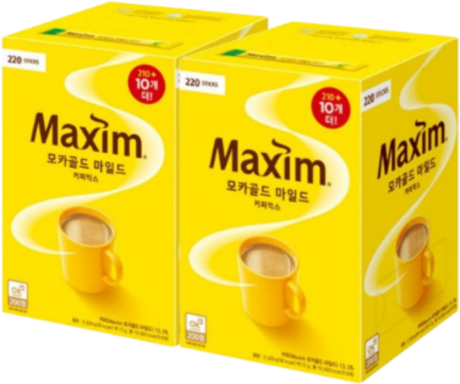 맥심 모카골드 마일드 커피믹스, 12g, 220개입, 2개