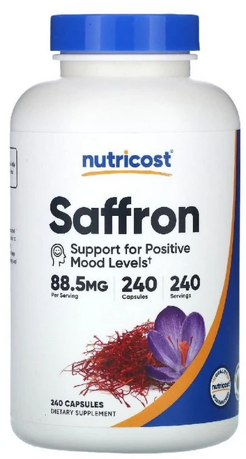 Nutricost 사프란 88.5mg 캡슐 240정, 1개 - 쿠팡