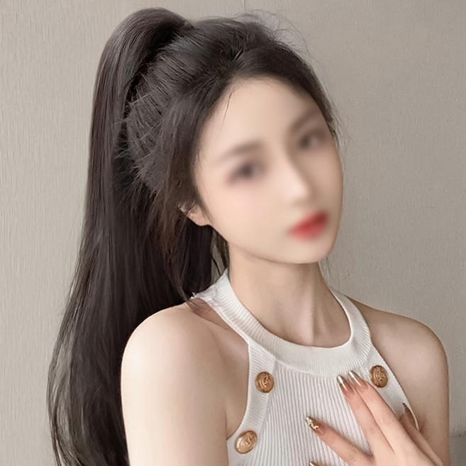 백송 찰랑 생머리 포니테일 집게핀 여자가발 집게가발 초간편 스타일링 롱스트레이트 패션가발, 1개, 찰랑생머리포니테일집게핀 웜블랙