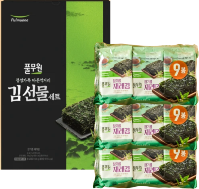 풀무원 조미김 선물세트 참기름 재래김, 1개