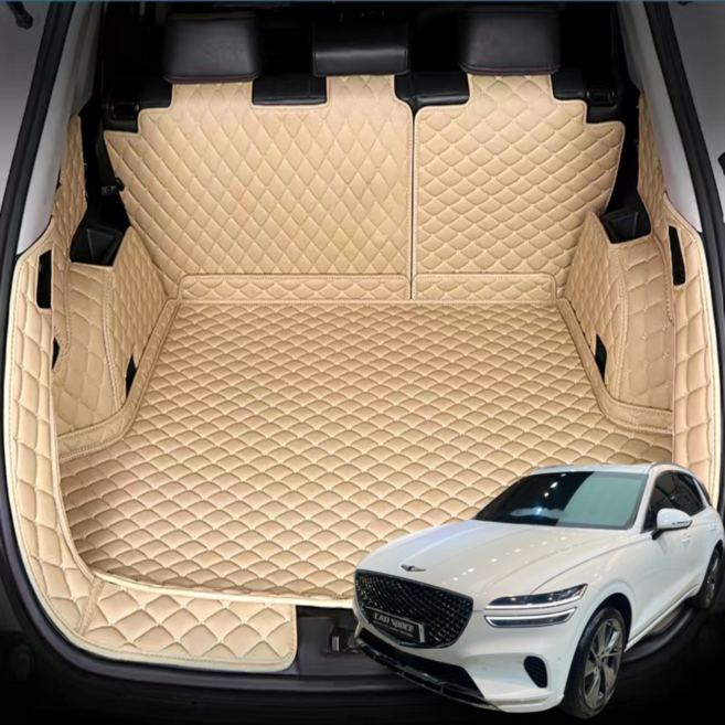 럭키카 제네시스 GV70 트렁크매트 차박매트 카매트 국내제작배송 (페이스리프트가능), 아이보리, GV70 페이스리프트 전