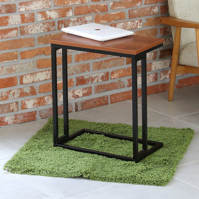 THEJOA 사이드테이블 보조 간이 협탁 침대 소파 미니 노트북, 멀바우