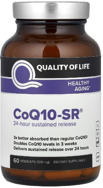 퀼리티오브라이프 CoQ10 SR 코엔자임Q10 100mg 60캡슐 코큐텐 유비퀴논, 1세트, 60정 - 쿠팡