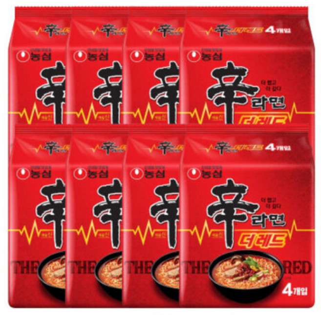 신라면 더레드 125g 4입(멀티팩) X8개(총32개)
