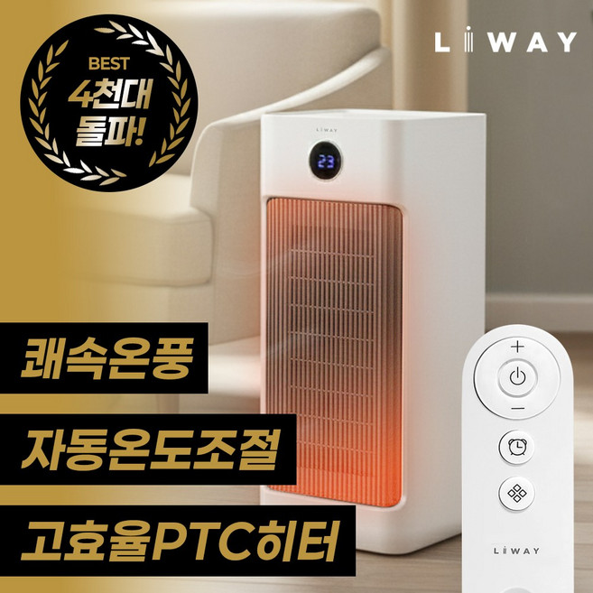 리웨이 그래핀 PTC 온풍기 업소용 사무실 리모컨 히터, LWH-3000R