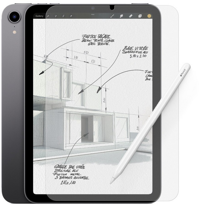 오하이 아이패드 미니 7세대/6세대 8.3인치 종이질감 저반사 액정보호필름 2매입, 1개