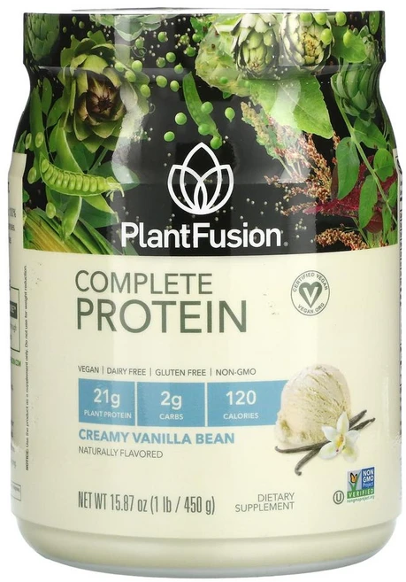 플랜트퓨전 컴플리트 프로틴 크리미 바닐라 빈 450g(1lb), 1개, 기본 - 쿠팡