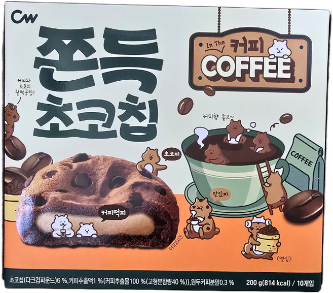 [씩씩가게] 쫀득초코칩 커피 200g x 3ea, 3개