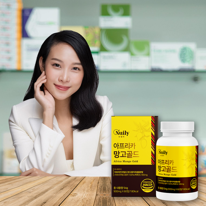 아프리카 망고 종자 추출물 와일드망고 씨앗, 5개, 60정