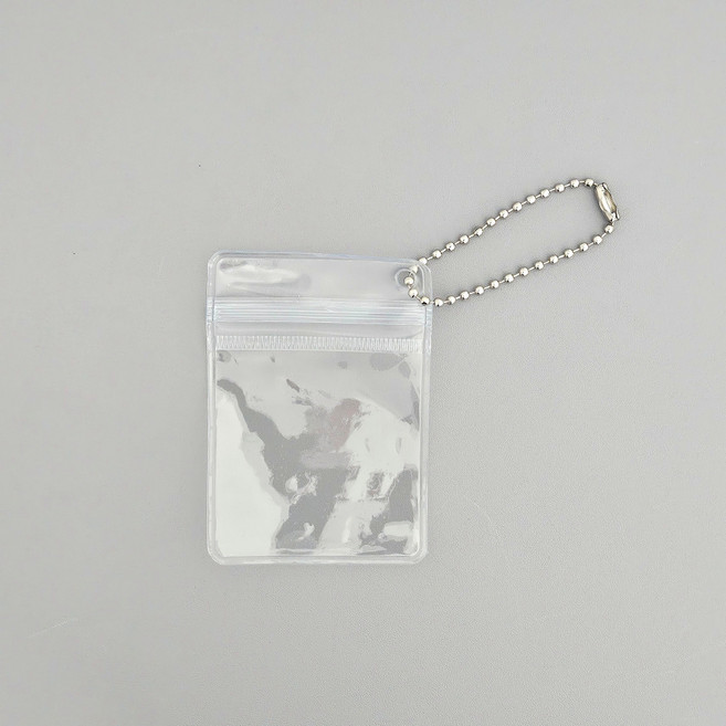 리브온 지퍼백 볼체인 키링 만들기 DIY 세트 5x7, 10개, 투명