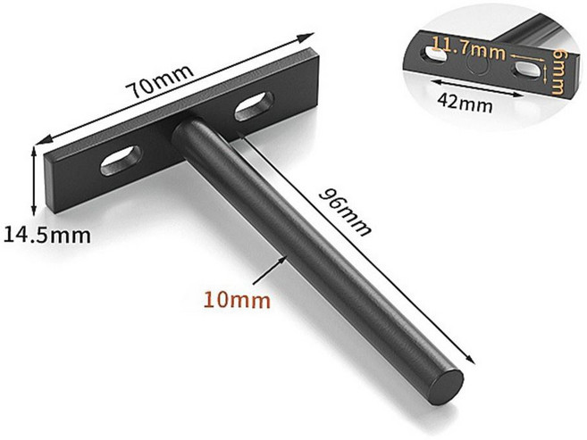 플로팅 선반 브래킷 지지대 목재용 금속 6 인치, [04] black-4inch, 1개