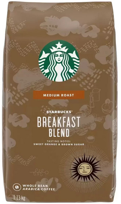 스타벅스 브랙퍼스트블렌드 홀빈커피, 1개, 1.13kg, 홀빈(분쇄안함)